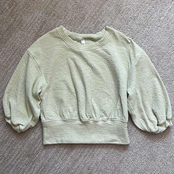 Lululemon Textured Crewneck Pullover Dew Green - Picture 3 of 9